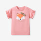 Kurzarm T-Shirt pink 'Süßer Fuchs'