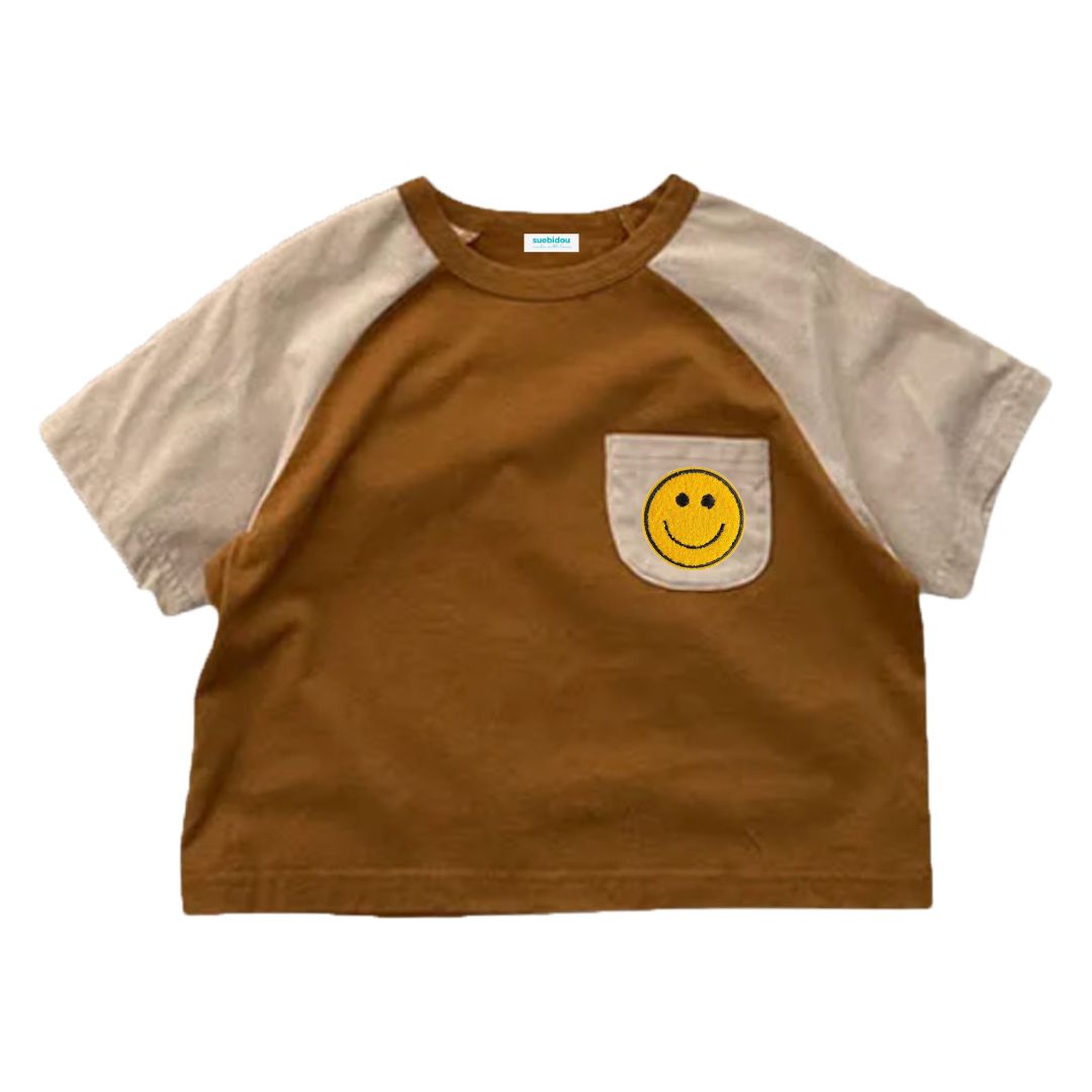 Sommer T-Shirt Raglan mit Brusttasche