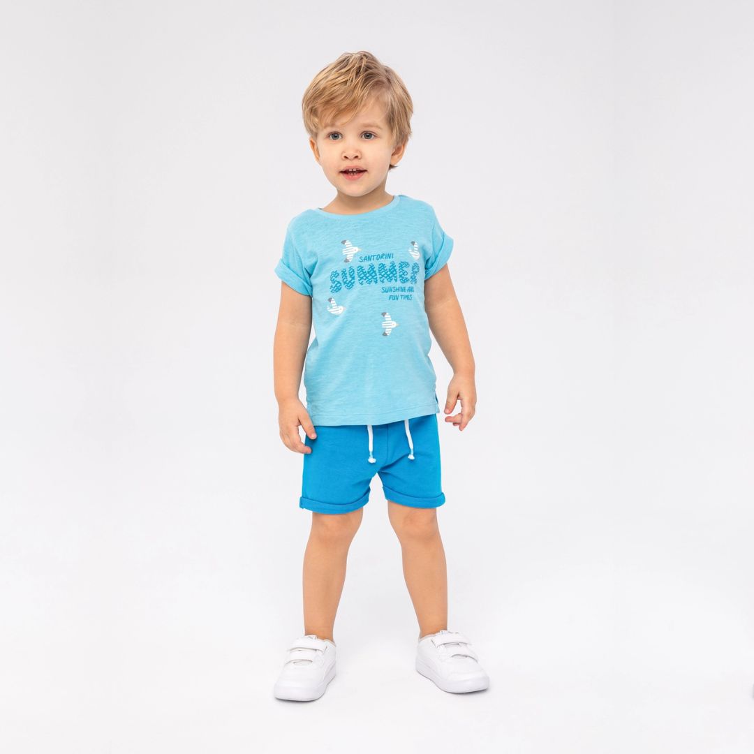 T-Shirt und Fleece-Shorts Sommer Set