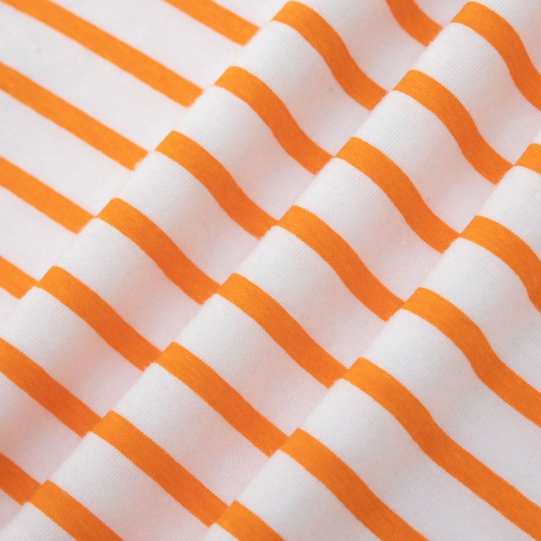 Orangefarbenes gestreiftes T-Shirt für Jungen