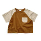 Sommer T-Shirt Raglan mit Brusttasche