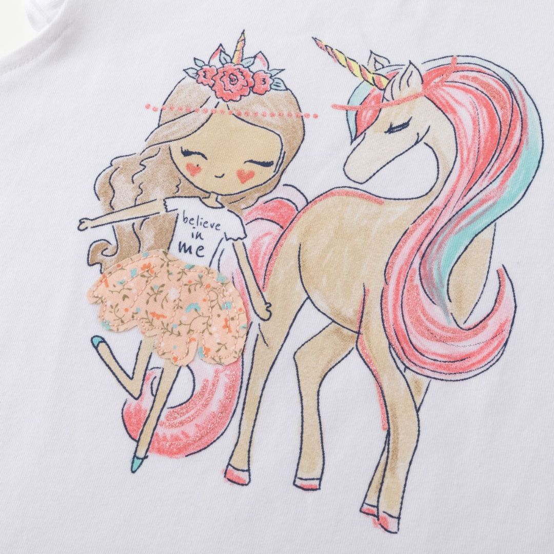 T-Shirt für Mädchen Einhornprinzessin