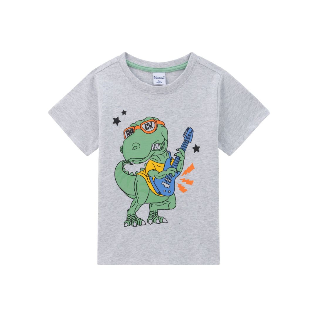 T-Shirt grau mit Dino Gitarre