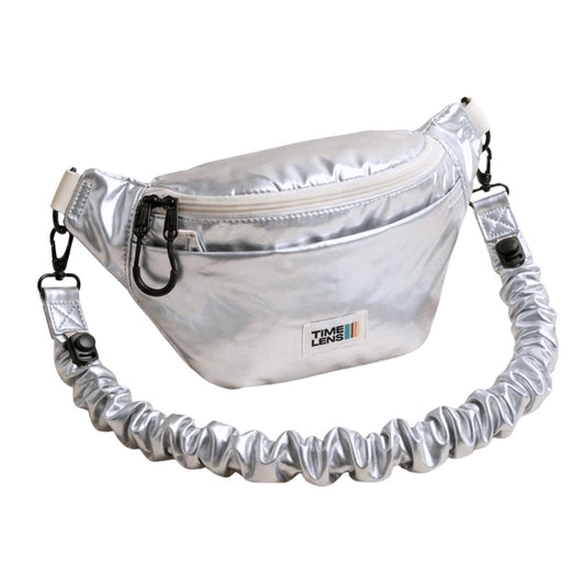 Damen Tasche 'Banane 80er Silber'
