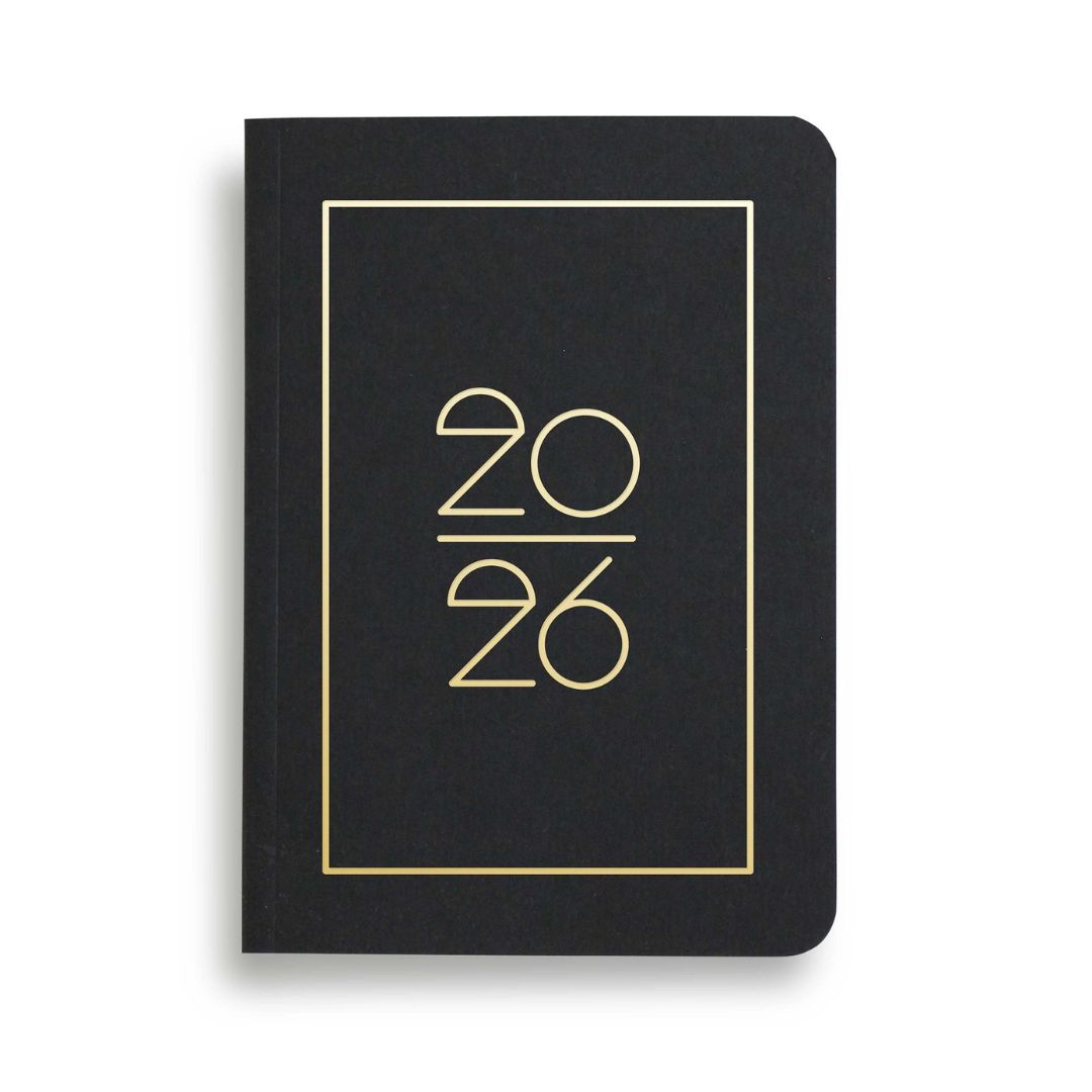 NAVUCKO | Pocket Kalender DIN A6 'Planner 2026' schwarz
