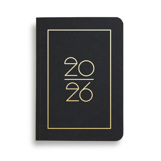 NAVUCKO | Pocket Kalender DIN A6 'Planner 2026' schwarz