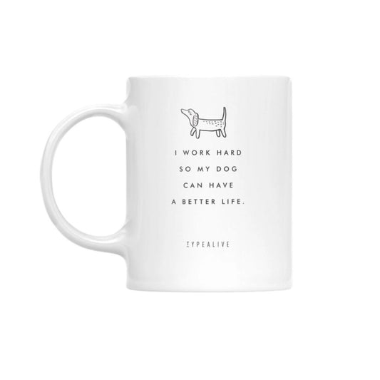 Tasse aus Keramik 'Work Hard'