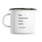 Statement Emaille Tasse 'Die Bohne'