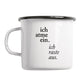 Tasse aus Emaille 'Ich Atme Ein'