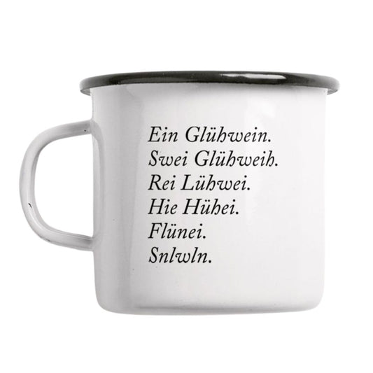 Statement Emaille Tasse 'Glühwein'