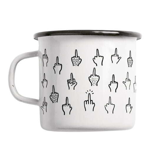 Statement Emaille Tasse 'F*&k You'