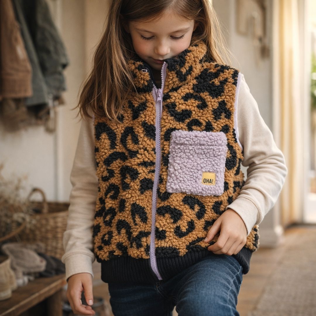 Unikat | Kinder Plüsch-Weste Leo 'OHA'