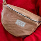 Teen/Damen Bauchtasche in Cordoptik rosa personalisierbar