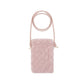 Damen Telefontasche Teddyfell rosa