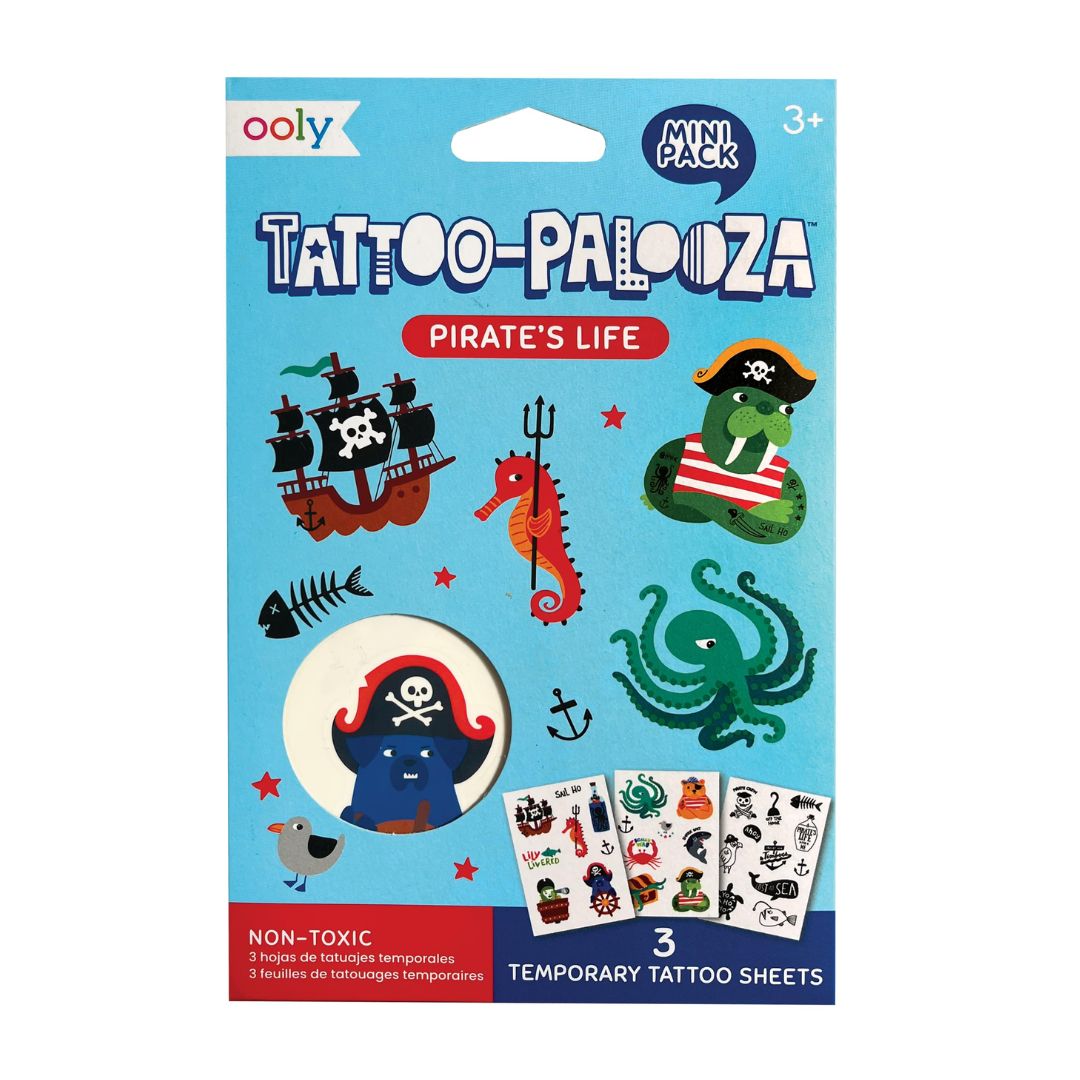 Temporäre Tattoos Mini 'Piratenleben'