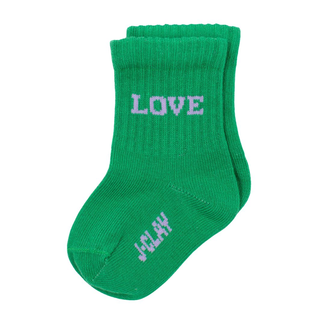 Tennis Socken für Babys & Kinder 'LOVE' grün