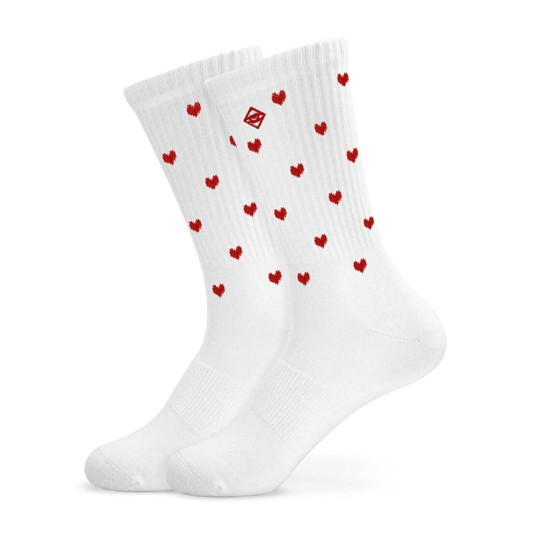 Tennis Socken für Erwachsene 'Red Hearts'