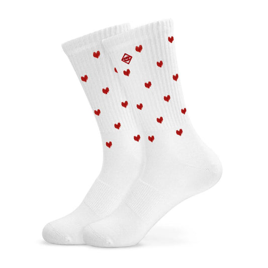 Tennis Socken für Erwachsene 'Red Hearts'