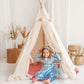 Kinder Tipi Zelt 'Fairy' mit Tüll ecru