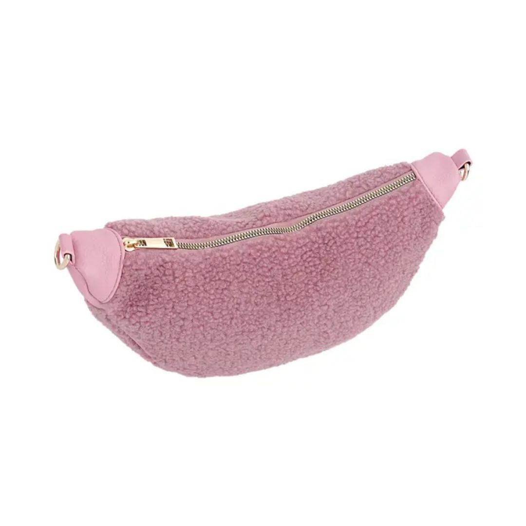 Damen Teddyfell Tasche altrosa