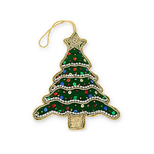 Trendy-Anhänger 'Weihnachtsbaum' grün/gold multicolor