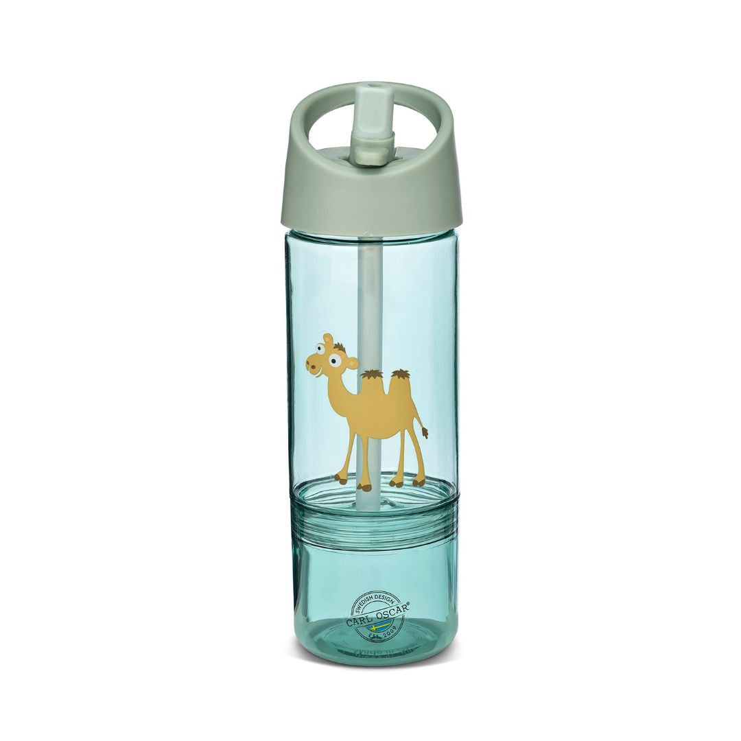 Wasserflasche 2 in 1 mit abnehmbarem Bodenbecher grün