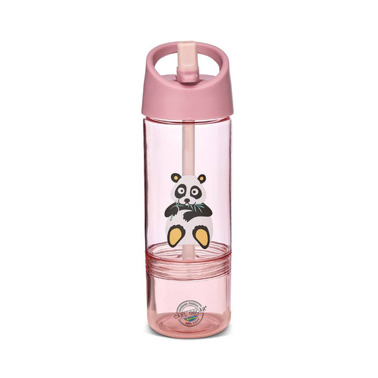 Wasserflasche 2 in 1 mit abnehmbarem Bodenbecher rosa