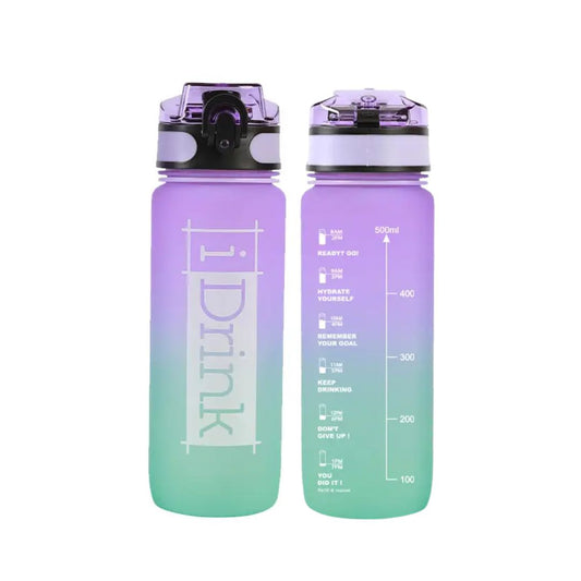 Trinkflasche aus Tritan 750 ml lila/grün