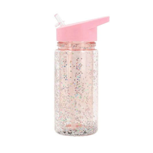 Trinkflasche 'Glitter Stars' pink 340 ml