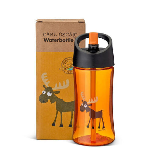 Trinkflasche Kids 0,35 L 'Elch' orange