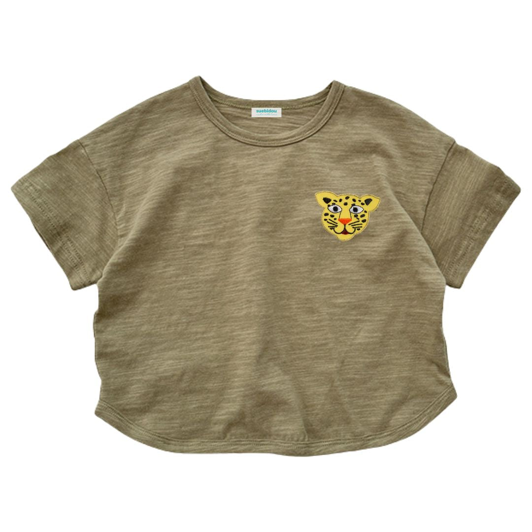 T-Shirt Kurzarm 'Tiger' grün