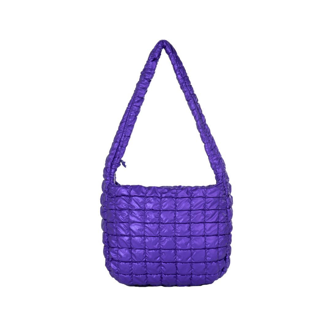 Umhängetasche unifarben 'plissierte Schultertasche' lila