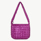 Umhängetasche unifarben 'plissierte Schultertasche' pink