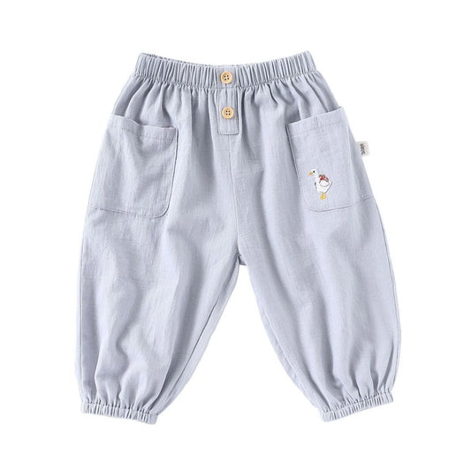 Unifarbene Loose Pants 'Auguste' hellgrau