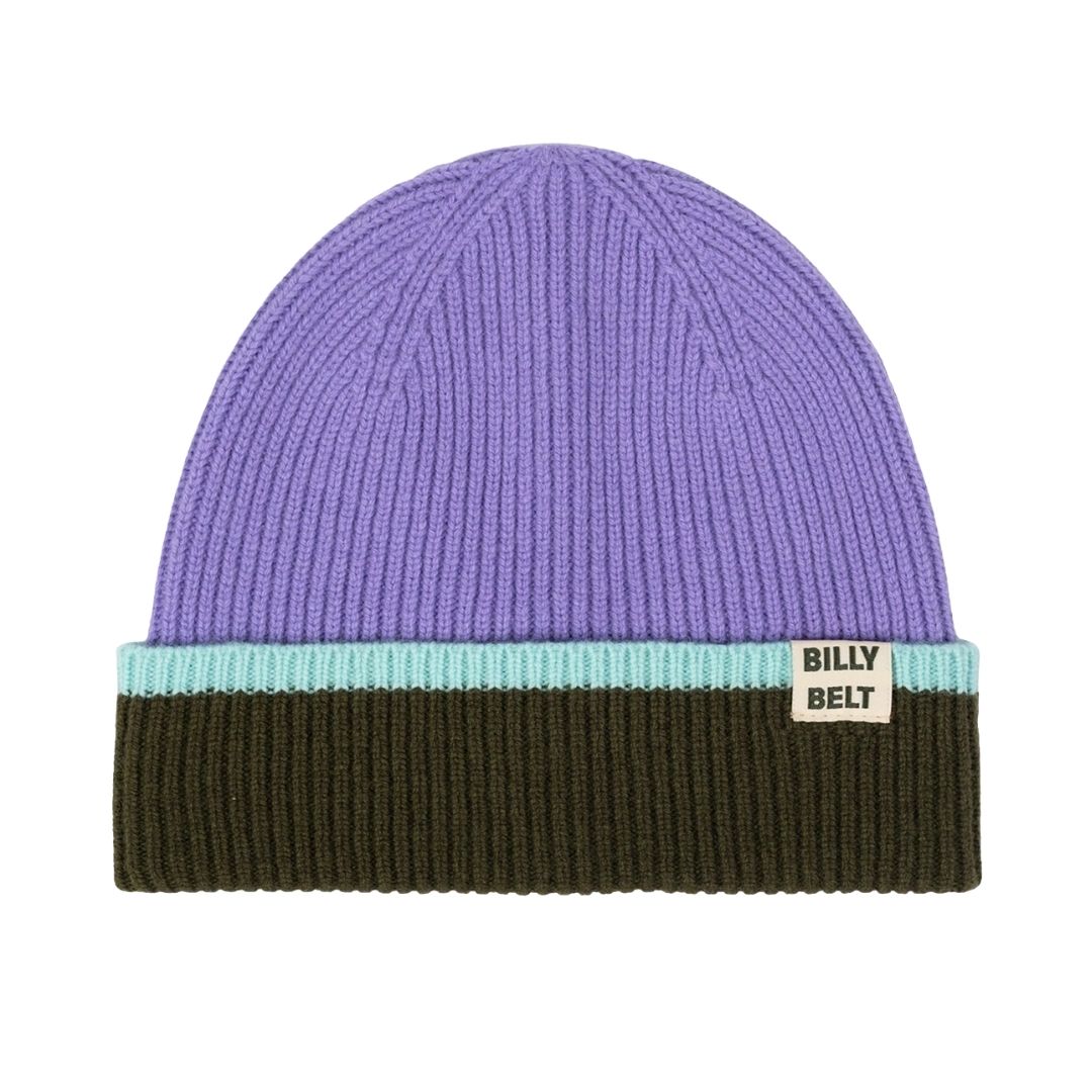 Wollmütze Unisex für Erwachsene violett/khaki/minzgrün