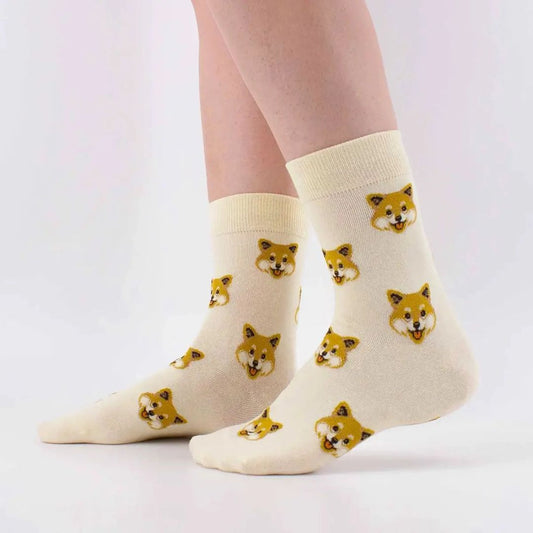 Damen Socken mit Allover Muster 'Shiba'