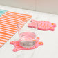 Set mit 4 Untersetzern 'Wild Cats' rosa
