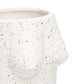 Handgemalte Blumenvase 'TITS' weiß