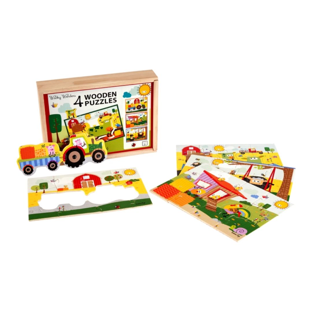 Wacky Wonders 4 Holz-Puzzles