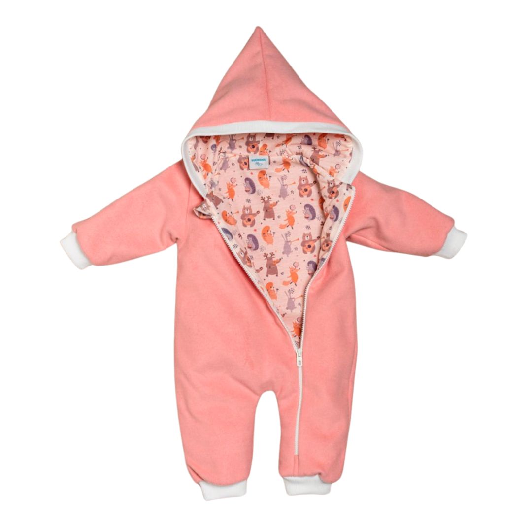 Wollfleece Overall "Musikanten" rosa