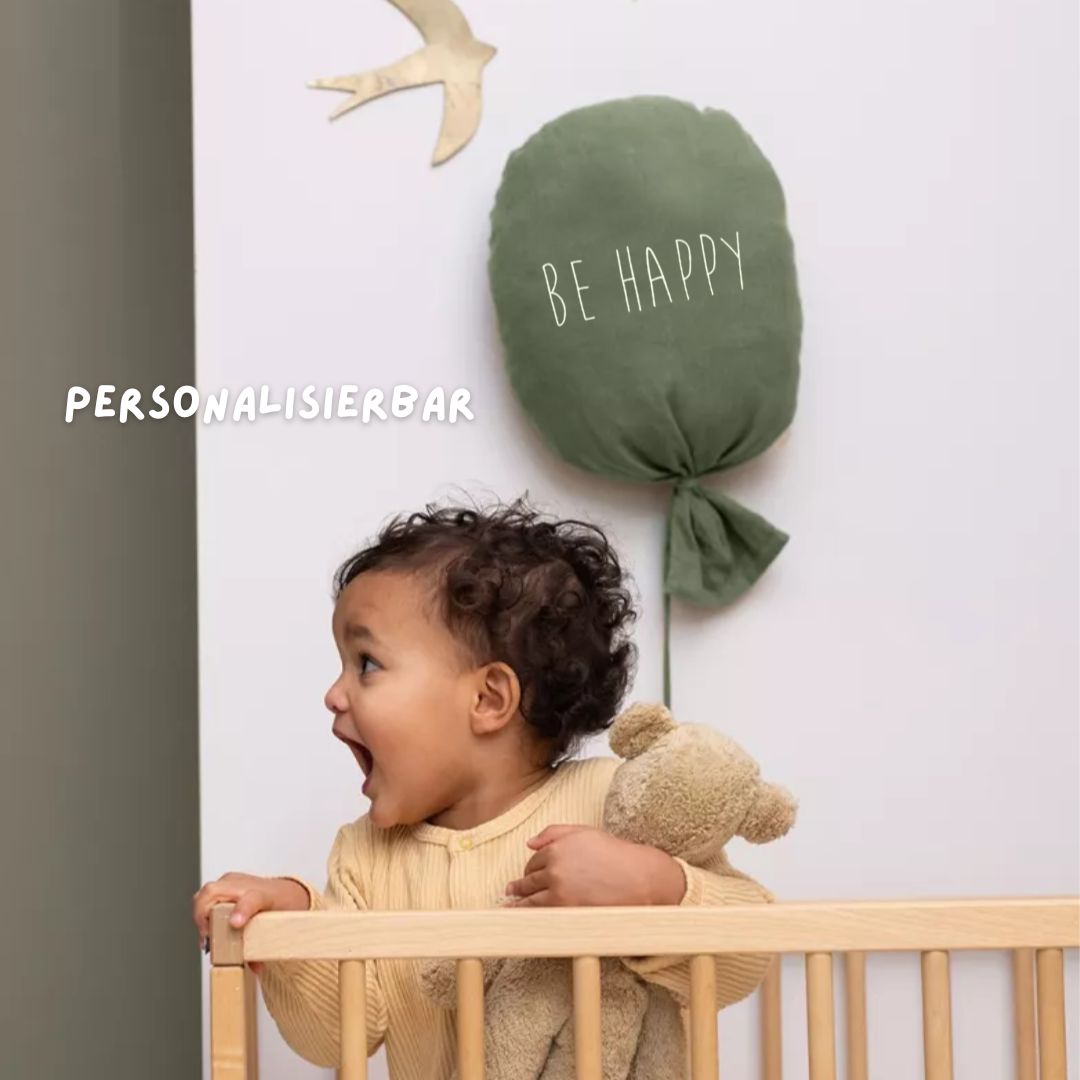 Wanddekoration Ballon olive personalisierbar