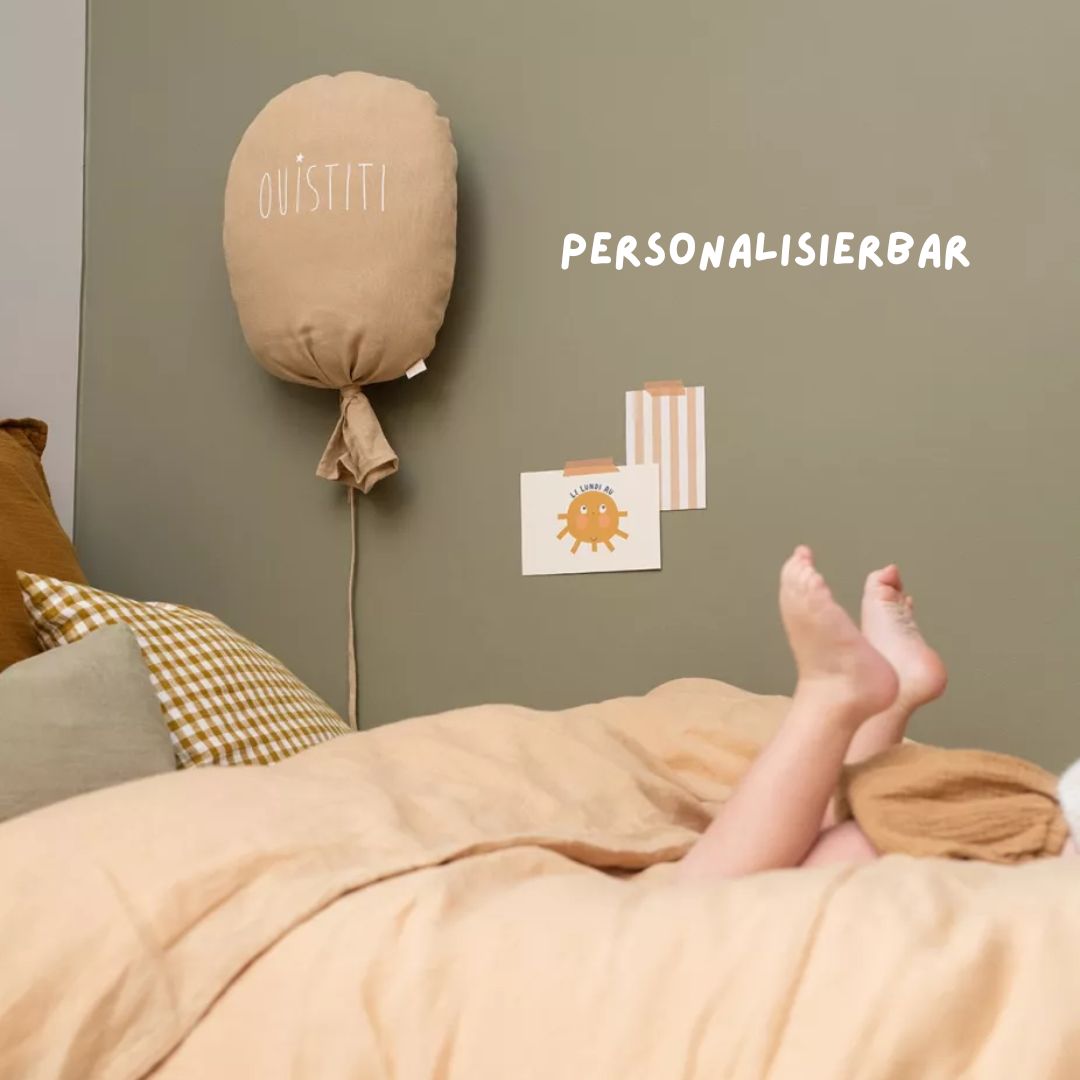 Wanddekoration Ballon beige personalisierbar