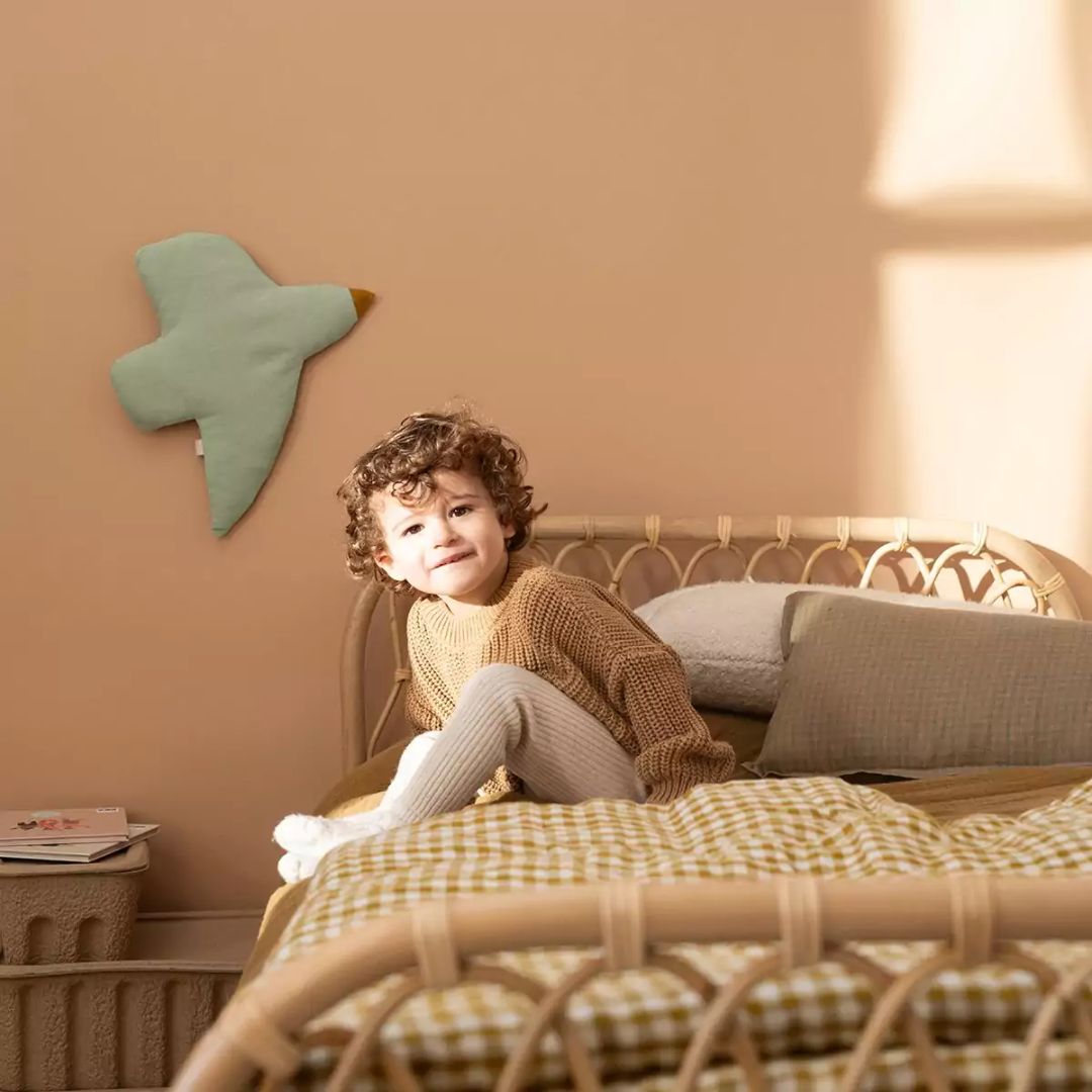 Wanddekoration Vogel grün personalisierbar