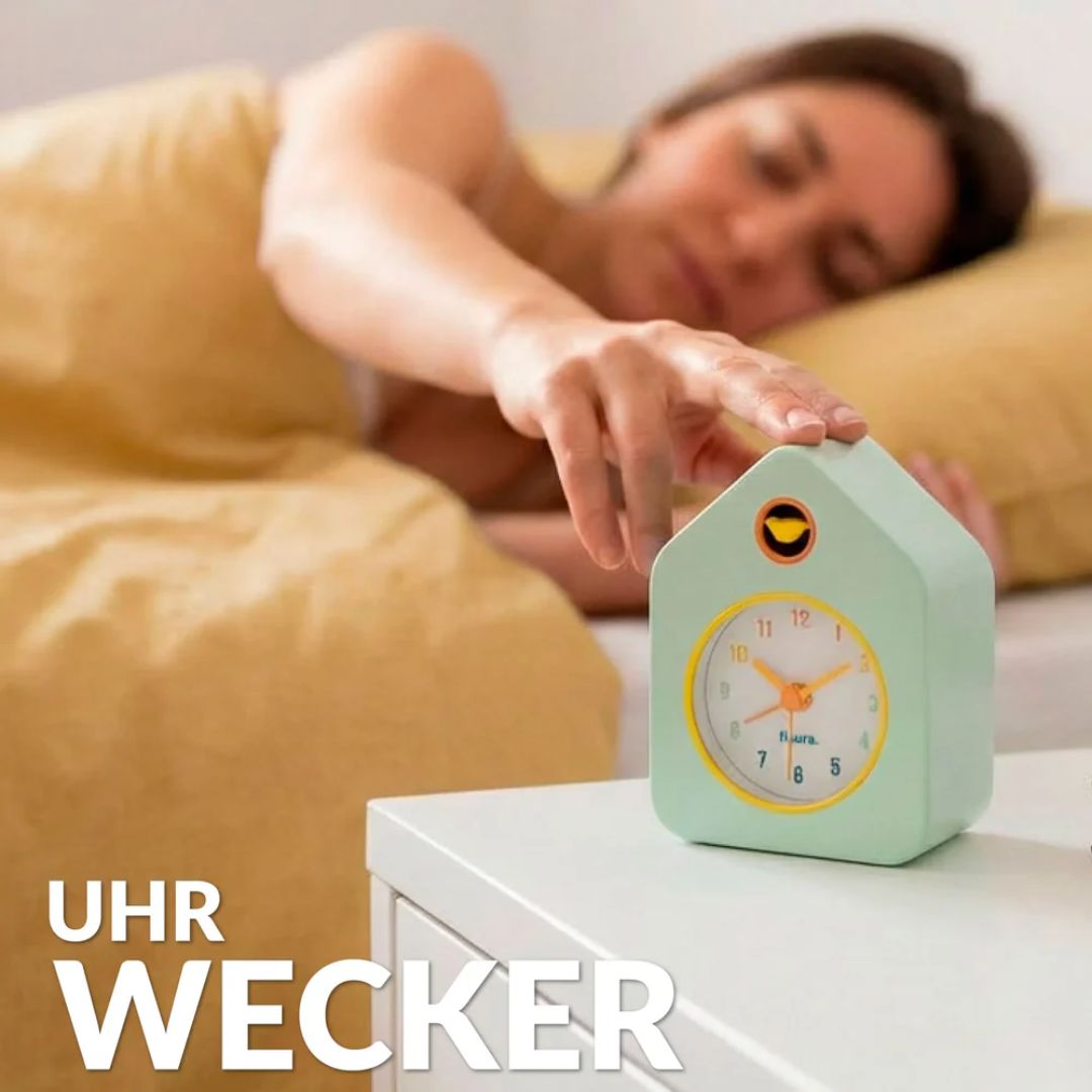 Analoger Wecker 'Mini-Häuschen mit Kuckuck' grün