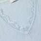 Weicher Strickpullover mit V-Ausschnitt hellblau