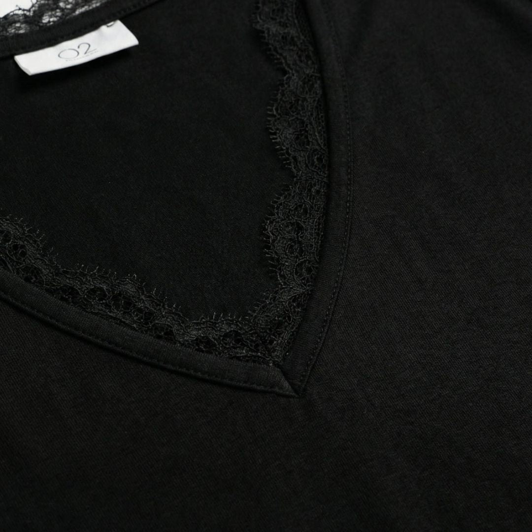 Weicher Strickpullover mit V-Ausschnitt schwarz