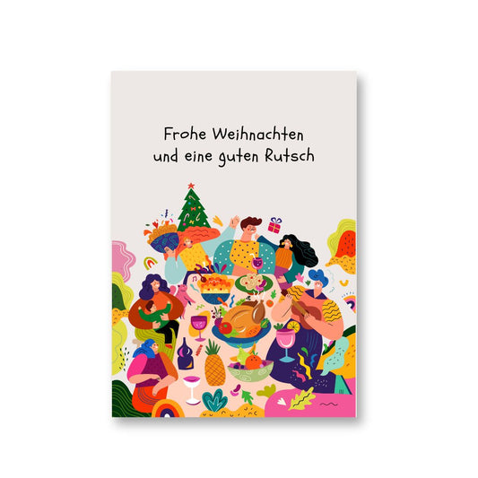 Postkarte Weihnachten 'Family & Friends'