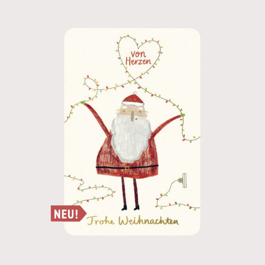 Postkarte Kind Mind 'Von Herzen Frohe Weihnachten'