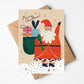 Weihnachtskarte aus Goldfolie 'CHRISTMAS'
