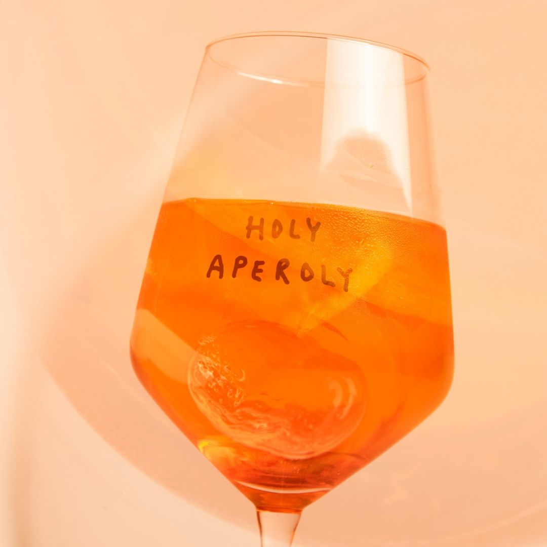 Weinglas 'Holy Aperoly'